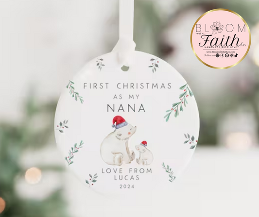 Personalized First Christmas as Nana, Grandpa, Daddy and more!