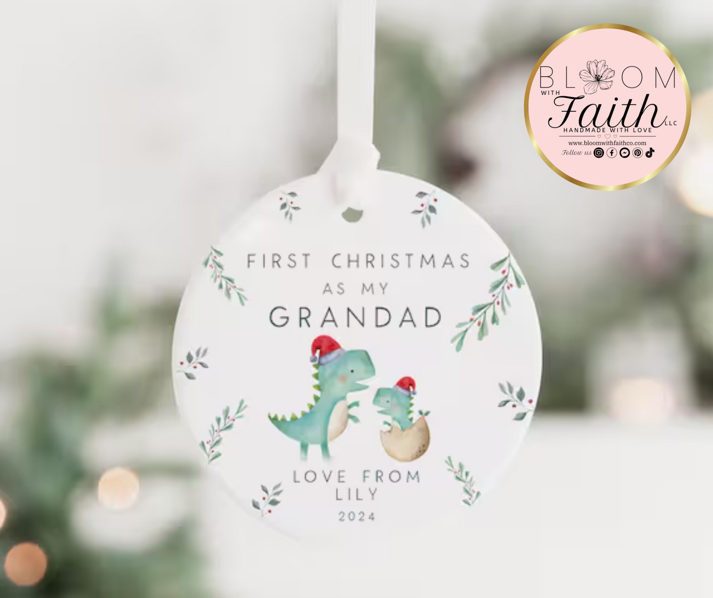 Personalized First Christmas as Nana, Grandpa, Daddy and more!