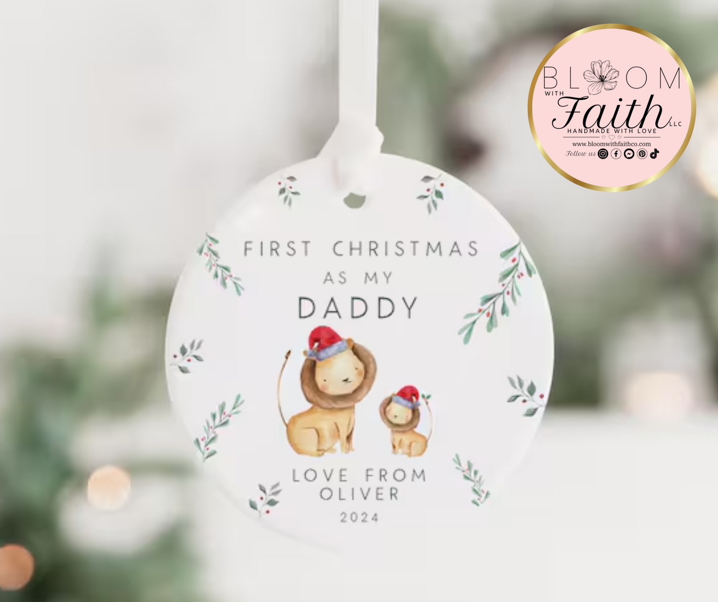 Personalized First Christmas as Nana, Grandpa, Daddy and more!