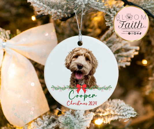 Personalized ornament with pet's photo