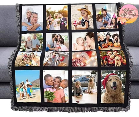 Personalized photo blanket