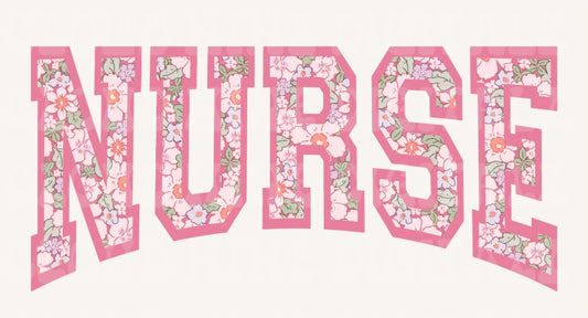 Nurse floral letters shirt