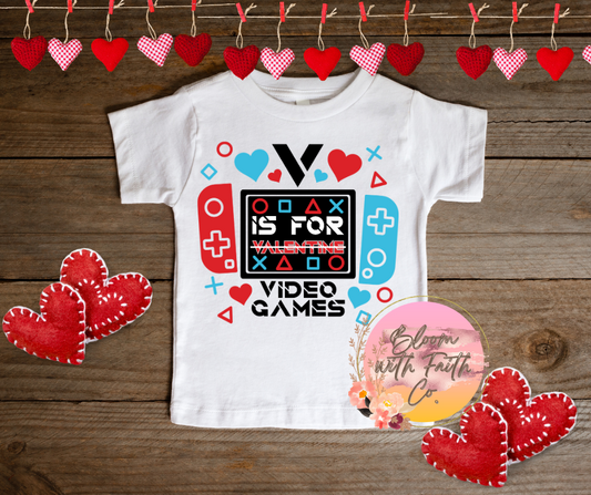 V is for video games boy